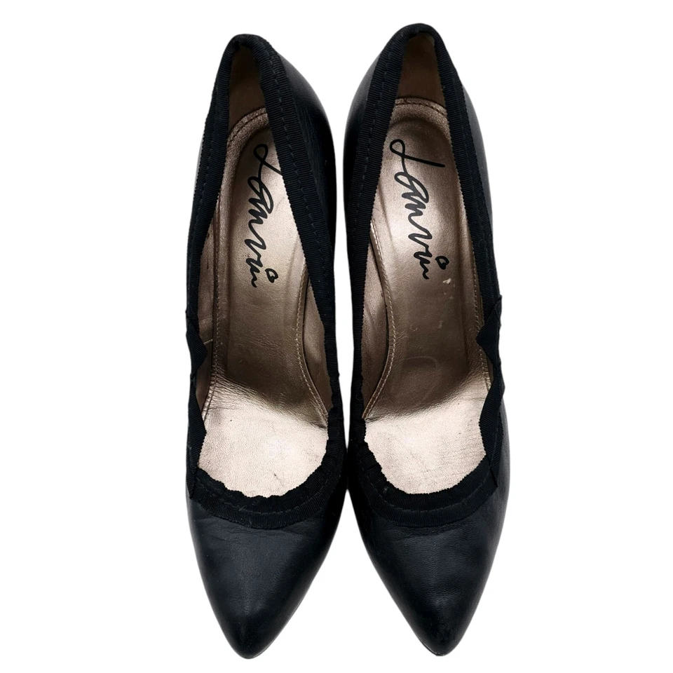 Zapatos de tacón alto clásicos de cuero negro LAVIN para mujer talla 9 EE. UU. 41 UE Foto 2 de 4