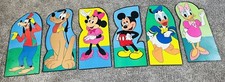 VTG Disney Mickey Minnie Mouse Pluto Goofy Donald Daisy Die Cuts Decor Lot of 6