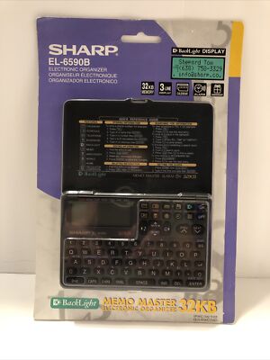 Sharp EL-6590B Electronic Organizer Backlight Memo Master 32KB Memory