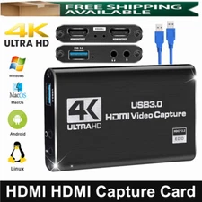 4K Audio Video Capture Card USB3.0 HDMI Video Capture Device Full HD 1080P 60FPS