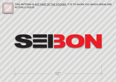 12" SEIBON Sticker DieCut Decal Multi-Color - Picture 1 of 1