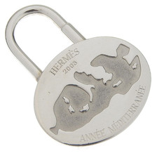 HERMES 2003 ANNEE MEDITERRANEE Silver Metal Unisex Cadena Charm Pre-Owned JAPAN