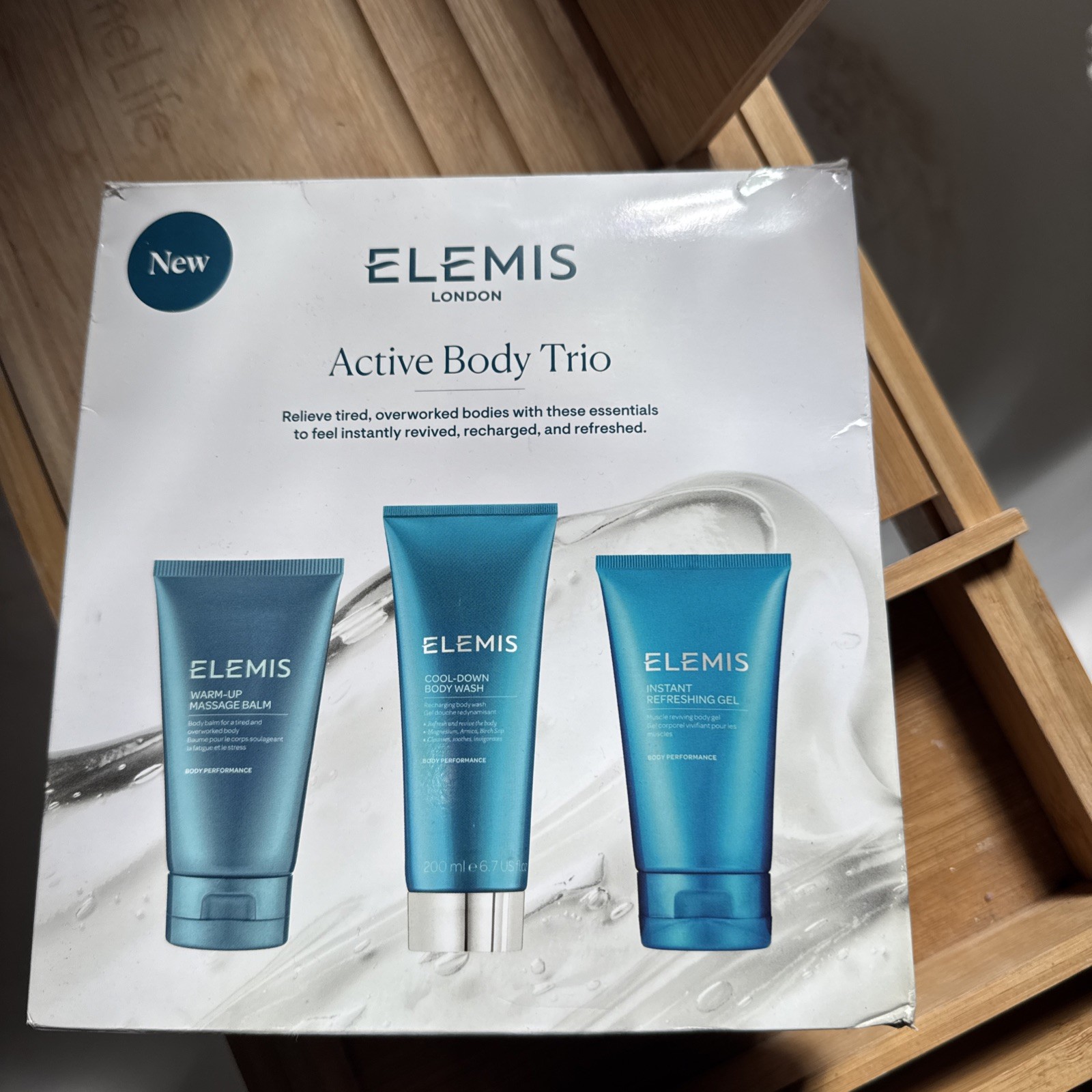 Elemis Active Body Trio Warm Up Massage Balm Cool Down Body 
