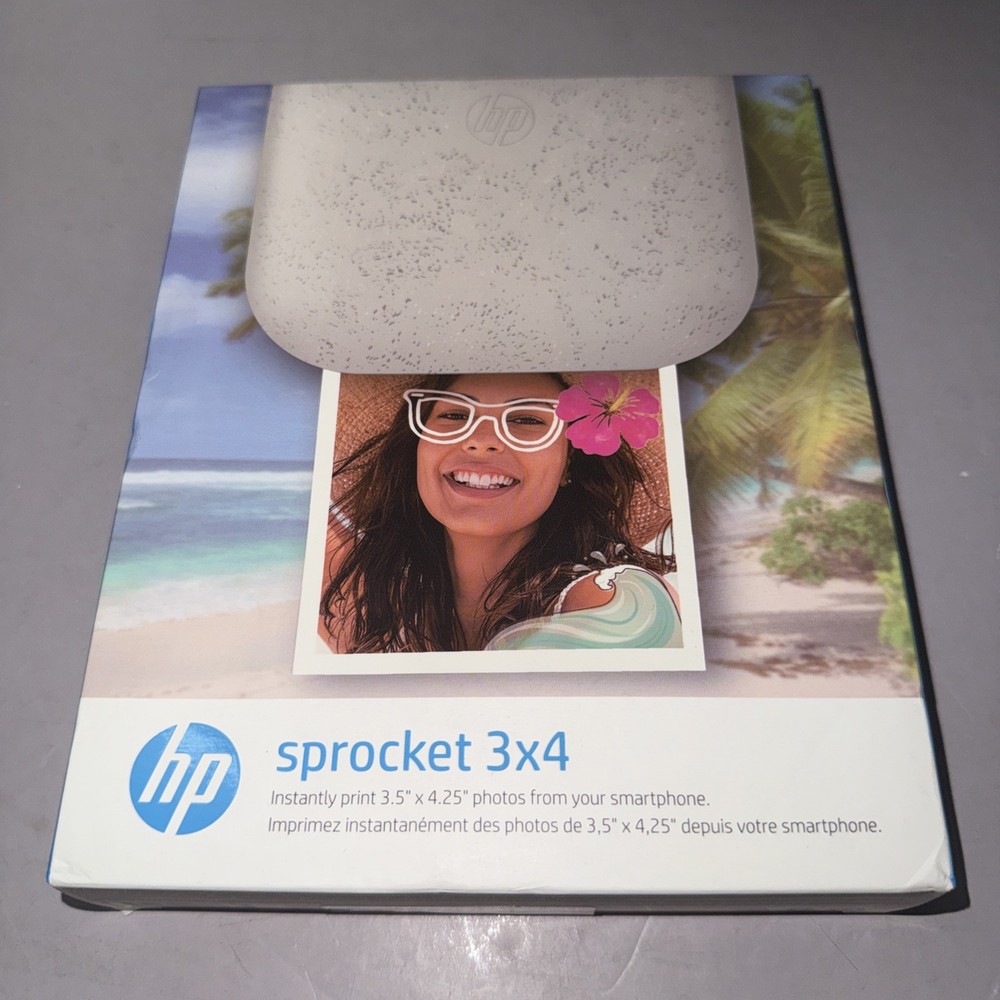 HP Sprocket Instant Photo Printer, 3x4" Portable Printer for iOS & Android