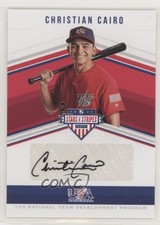 2018 Panini USA Baseball Stars & Stripes Black Ink 4/25 Christian Cairo Auto s3g