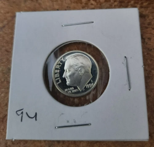 1994 s 90% silver proof Roosevelt dime