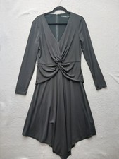 Lauren Ralph Lauren Women's Wrap Midi 12 Green Solid Twist Front Dress