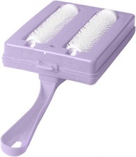 Carpet Debris Brush, Multi-Functional Double-Roller Sweeper Manual Cleaning Brus