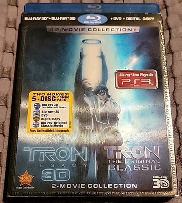 Tron: Legacy 3D & Original Classic (Blu-ray, DVD, 2011, 5-Disc) w/OOP Slipcover
