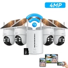 ARCCTV 4MP Security Camera System Solar Powered Wireless PTZ Outdoor w/ NVR Base