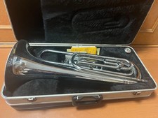Getzen Bugle Marching Baritone Brass Horn Vintage Used with Case