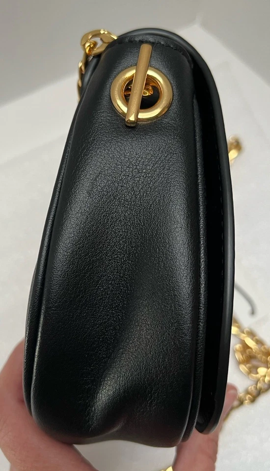 NWT Marc Jacob’s Black Leather Crossbody Handbag 6 X 8 X 2 Chain Strap 23”  - Image 3 of 4