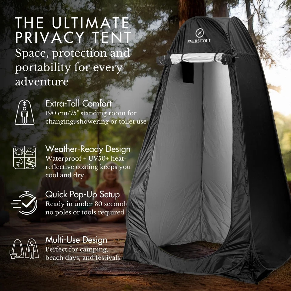 Tienda de privacidad emergente para inodoro portátil. Tienda de campaña para ducha o cambiador, agua-... Foto 3 de 4