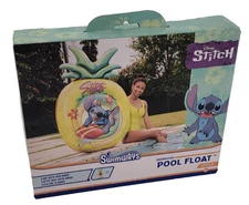 Swimways Disney Stitch Ohana Pool Float Large Oversized 48.5" x 32" NEW