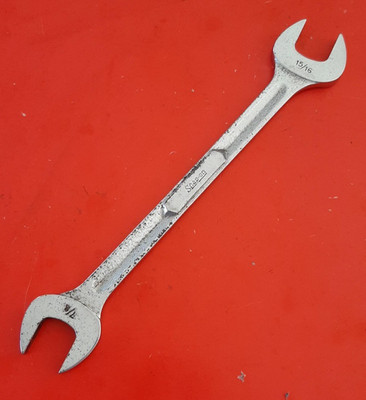 Snap-on Tools VS2830  15/16'' x  7/8'' Double Open End Wrench Chrome USA
