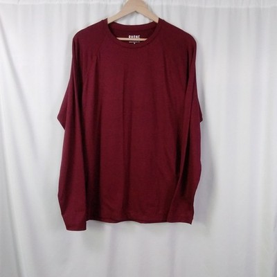 Rhone Men's M Reign Long Sleeve Athletic Performance T Shirt Burgundy Heather