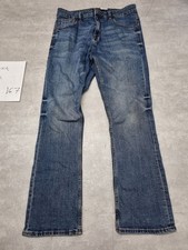 Next Men's Boot Fit Trousers Size 32R Mid-Wash Blue Everyday Casual Wear