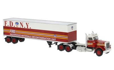 Brekina 85722 Peterbilt 359 Ko-SZ Feuerwehr New York Bj. 1973, 1:87 in OVP NEU