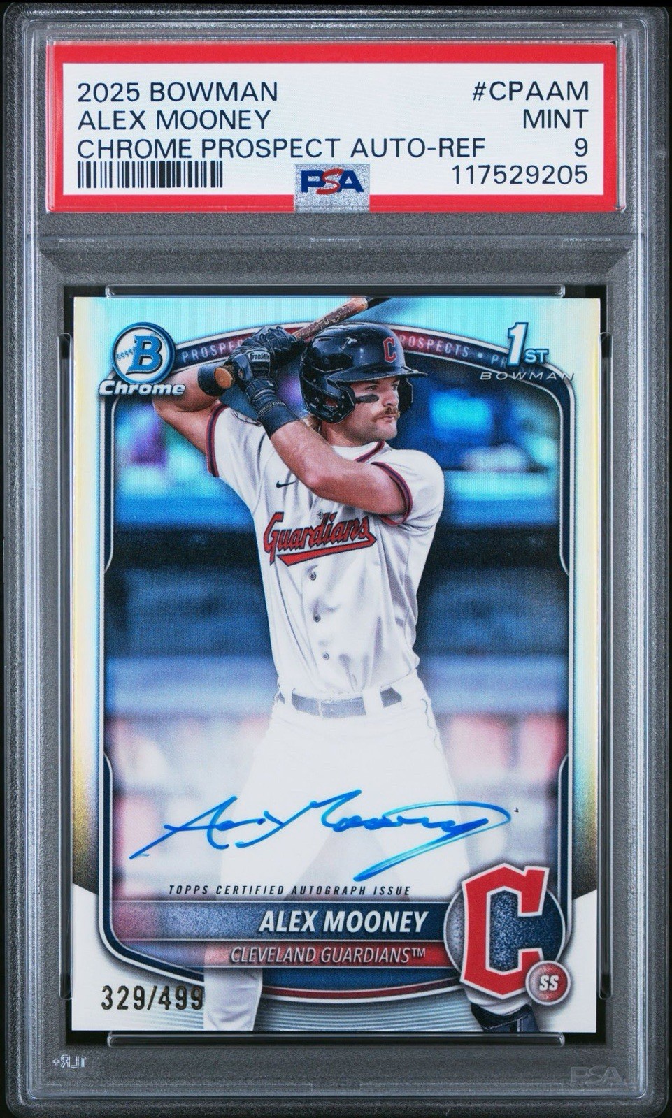 2025 Bowman - Chrome Prospect Autographs Alex Mooney #CPA-AM Refractor /499 (AU, RC)