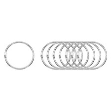 8pcs Binder Rings 3 Inch Loose Leaf Binder Ring Metal Book Rings Silver Tone