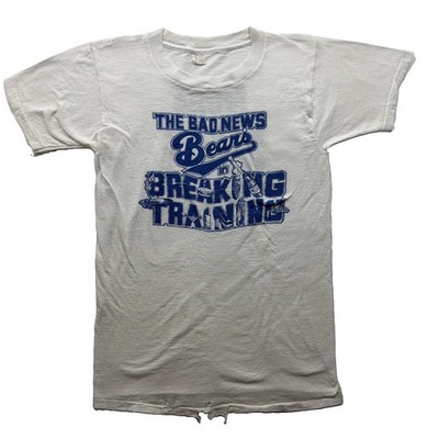 Vintage The Bad News Bears In Breaking Training White T Shirt Men s S 34-36