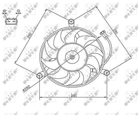 FAN RADIATOR 47745 FOR AAC 2.0L PD 1.8L 1X/ABL 4cyl AAB/AJA 2.4L AAF/ACU 2.5L - Picture 2 of 9