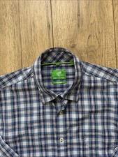 Forsyth of Canada Men s Large Blue Plaid Button Down Shirt Non Iron Casual