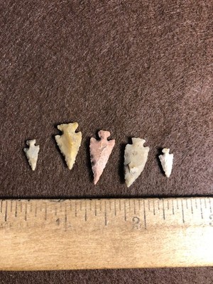 *5 MICRO BIRDIES*  Assortment Micro Birdies MODERN Arrowhead Dart Point Lot 2
