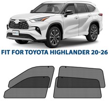 Sun Shades Front and Back Glass Magnetic Screen for 2020-2026 Toyota Highlander