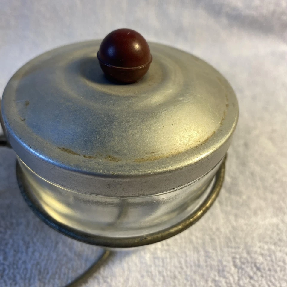 Vintage Glasbake Condiment Jars Metal Carrier 1950s Kitchen Storage Jar Set Deco - Image 2 of 4