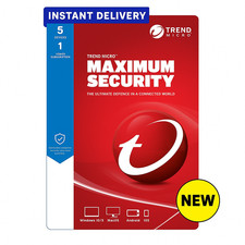 Trend Micro Maximum Security 2025 5 DEVICE -  1 YEAR