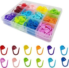 Urmspst 180PCS Stitch Markers, Knitting Crochet Locking Stitch Marker, Stitching