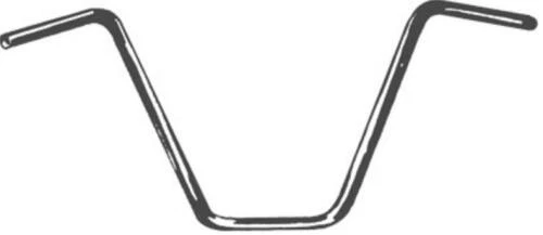 Emgo 1 pulgada. Manillar colgante Ape - 14 pulgadas - Bicicleta de calle cromada para moto 07-12505 Foto 2 de 4