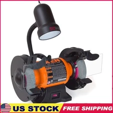Bench Grinder 21Amp Motor 3450RPM Flexible Work Light 60Grit 36Grit Wheels New