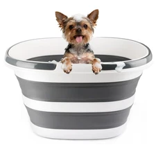 28L Large Collapsible Mop Bucket with Handle for Cleaning, Silicone Portable ...