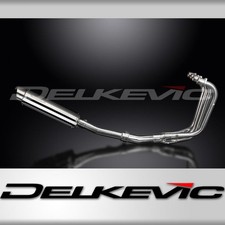KAWASAKI ZR7S FULL EXHAUST SYSTEM 350mm STAINLESS ROUND BSAU SILENCER 