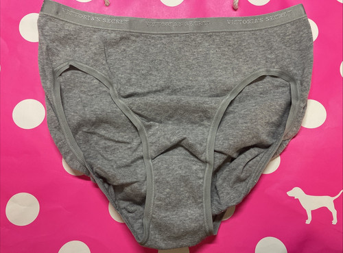 2008 VTG Victoria Secret Cotton Signature Logo Waist High Leg Brief Panties M