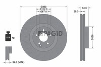 2X Pagid Bremsscheibe InnenbelüFtet Gelocht Ø360Mm FüR Mercedes-Benz S-Klasse
