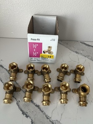 Mueller PF 01508L Streamline PRS Copper Press Drop Ear Press x FPT  1/2  x 1/2 