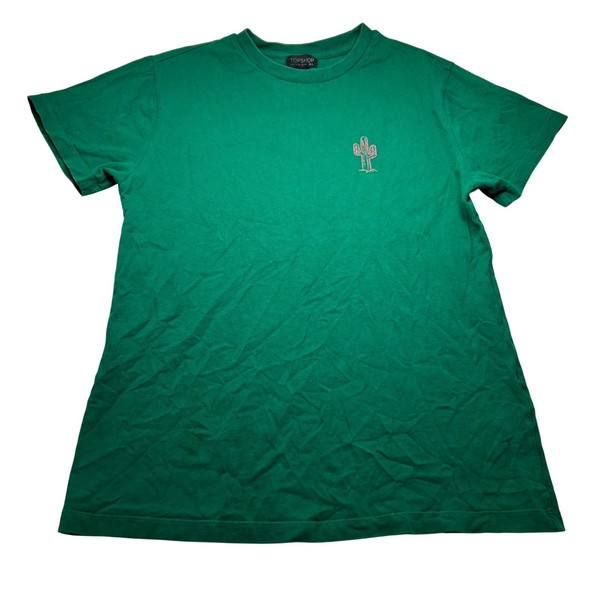 Topshop Green Cactus Graphic T-Shirt Your Destination Awaits Desert Wanderlust S
