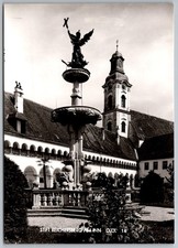 Stift Reichersberg RPPC Austria Fountain Courtyard View c.1940s Real Photo