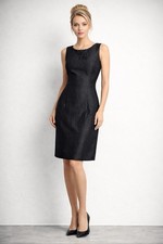 Carolina Herrera Snake Embellished Sleeveless Sheath Dress LBD Cocktail Silk 8
