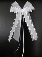 Autoschleifen 20 Stk Organza Herzen Auto Schmuck Hochzeit Deko Weiß Geschenk