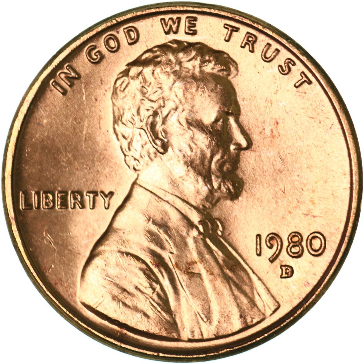 1980 D Lincoln Memorial Cent BU Penny US Coin | eBay