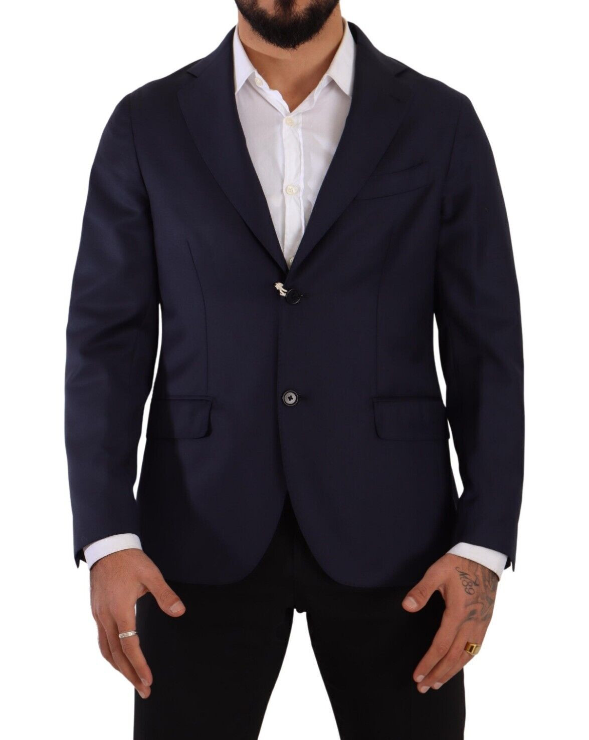 СШИТЫЙ НА ЗАКАЗ клубный блейзер темно-синего цвета, однобортное вечернее пальто IT50/US40/L за 1200 долларов