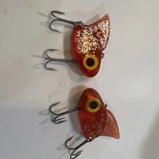 LAZY IKE - Shark Ike / Sail Shark RED GLITTER (RG) LURE - Lot Of 2