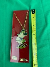 VINTAGE WALT DISNEY PRODUCTION ENAMEL MINNIE MOUSE PENDANT NECKLACE