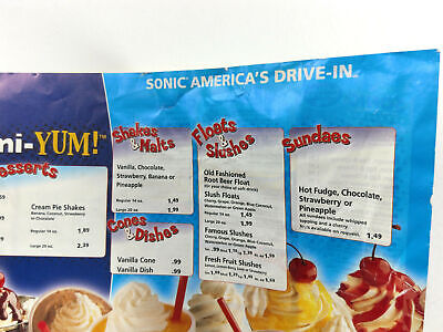 Vintage Original Menu SONIC DRIVE-IN Winter Haven Florida