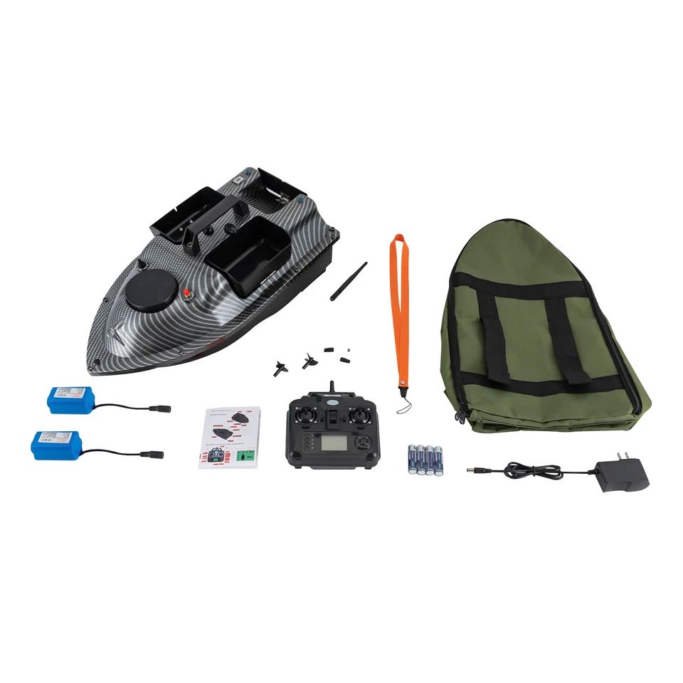 Isca de pesca 5200mAh barco LED 600m isca de controle remoto barco design motor duplo - Imagem 4 de 4
