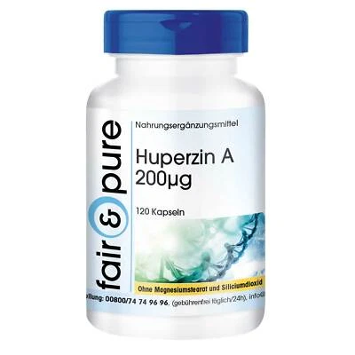 Huperzin A 200 µg - 120 Kapseln - aus Bärlapp-Extrakt - vegan - fair & pure